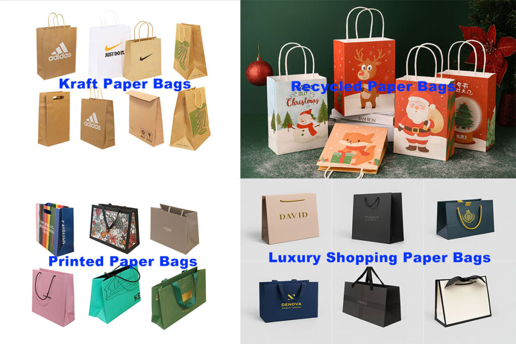 Printed paper bags / gift paper bags / recycled paper bags /kraft paper bags